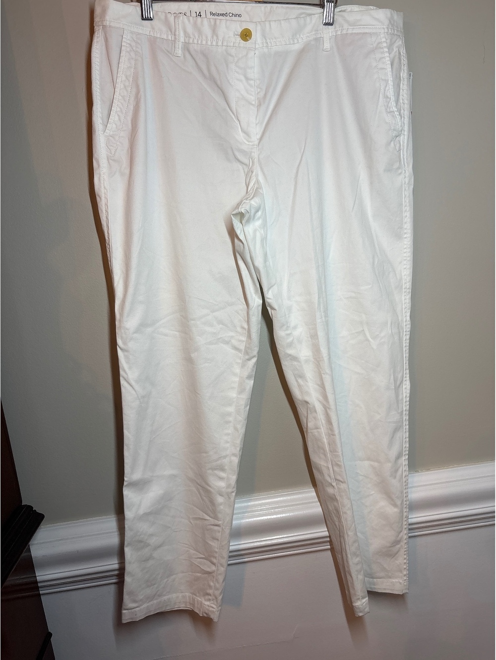 Talbots Crisp Clean White Relaxed Chino 14